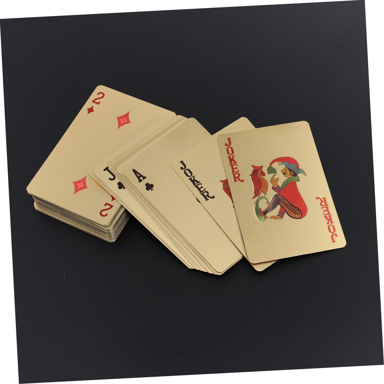 Toyvian 3pezzi Carte Da Gioco Placcate Oro Di Carte Poker Per Gioco e Collezione Facili Da Pulire e Resistenti Per Divertirsi Con Amici e Famiglia