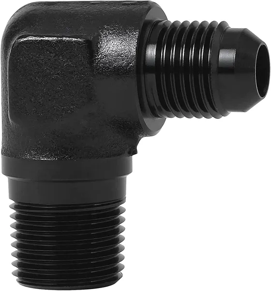 EVIL ENERGY 6AN to 3/8" NPT Male 90 Degree Fitting Adapter Aluminum