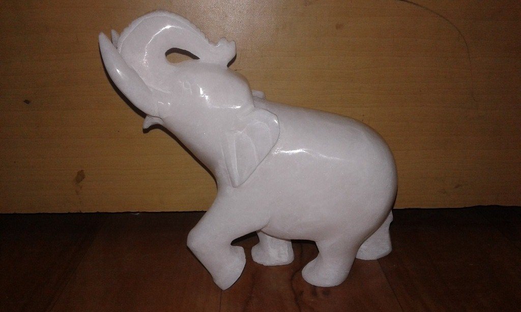 Amazon.co.jp: 天然ホワイト大理石 象の置物 1ピース ロット 5インチ