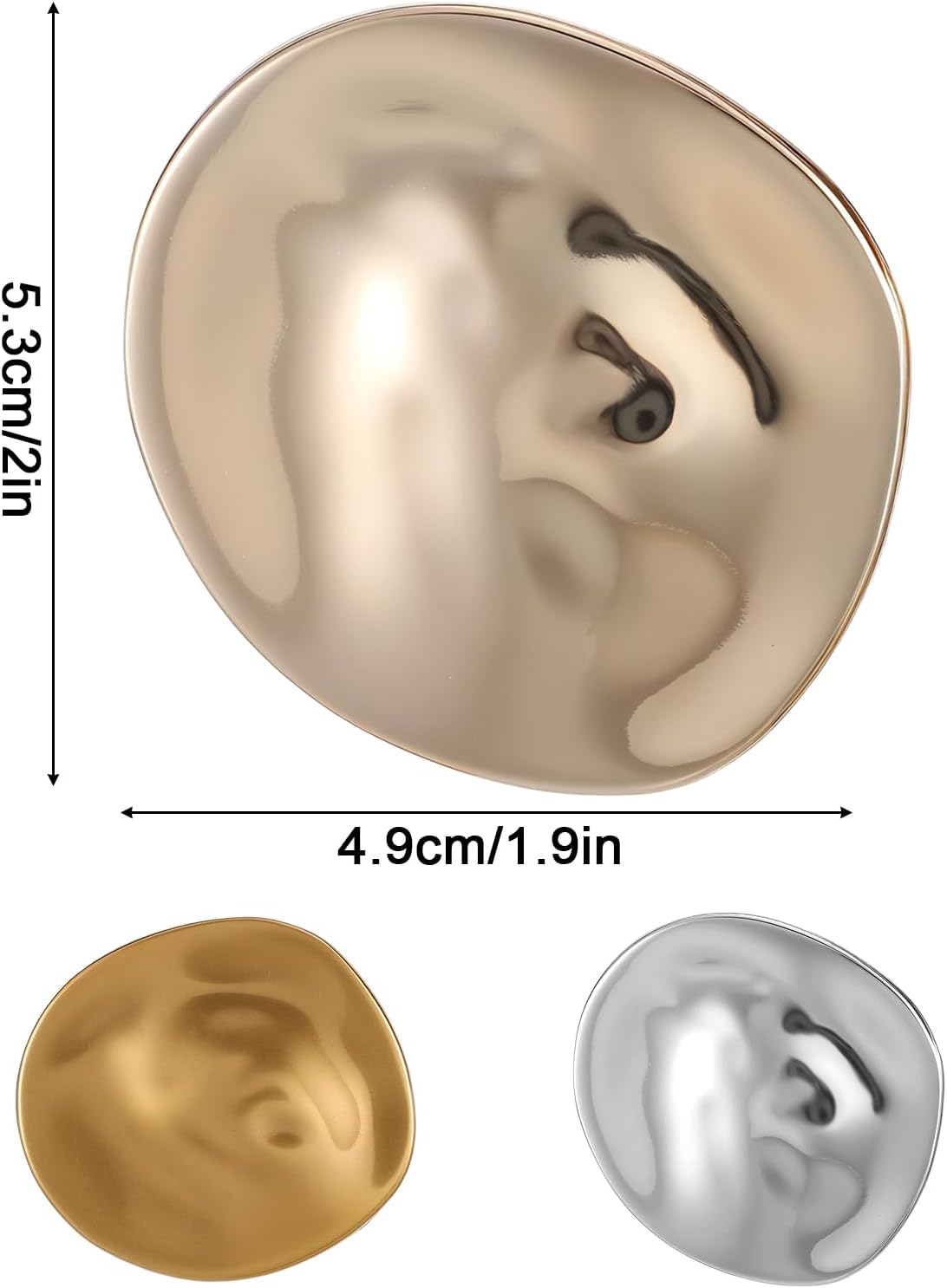 Molain 3 Pcs Gold Silver Vintage Geometric Brooch Pin for Women, Irregular Unique Fashion Brooches and Pins for Women Men Coat Sweater Dress Wedding Party Prom Accessories image 4