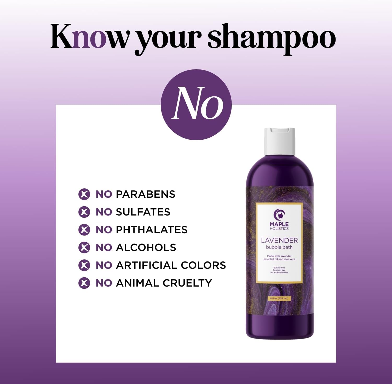 Premium Lavender Bubble Bath for Women - Moisturizing Foaming Bath Bubbles for Adults with Chamomile Clary Sage & Lavender Aromatherapy Oils for Relaxing Self Care - Paraben & Sulfate Free (8 Fl Oz) - Image 8