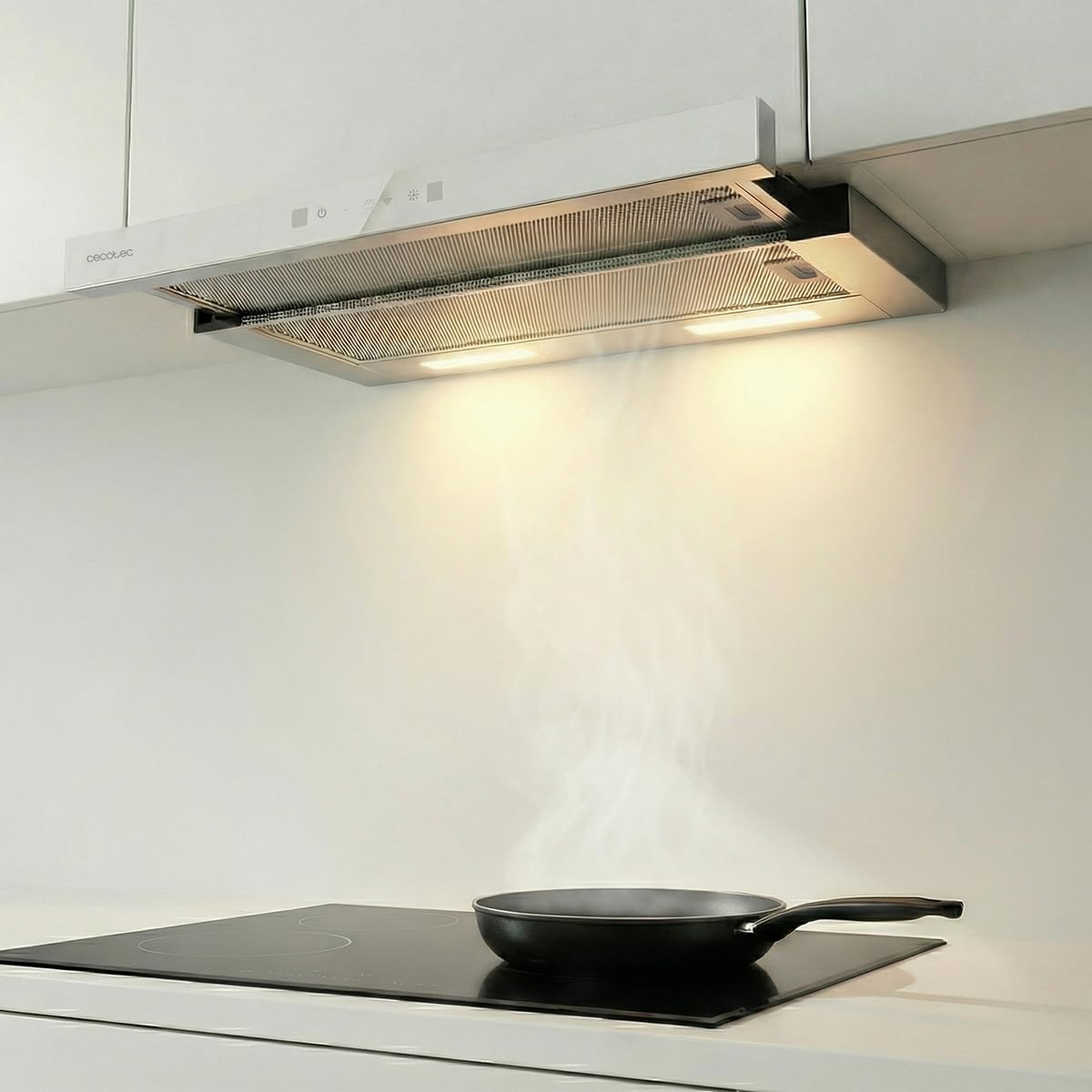 Cecotec Bolero Flux Teleskop-Dunstabzugshaube 60cm 606,4 m³/h Energieklasse A++ Bewegungssteuerung Booster