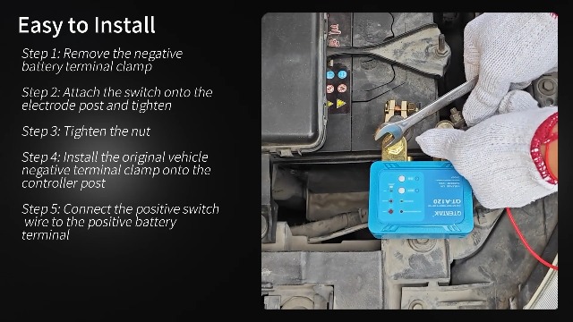 Image of 12V 120A Remote Battery Disconnect Switch | Anti-Theft, Battery Leakage Protection, Car Battery Shut Off Switch for Auto,Vehicle, RV, ATV,Truck, Boat