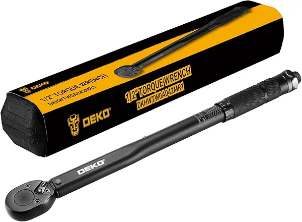 DEKOPRO 1/2 Inch Drive Dual-Direction Torque Wrench, 10-150 Ft-Lb & 13.6-203.5 Nm Range, ±4% Precision, 24-Tooth Chrome Vanadium Ratchet, 16.5inches Anti-Slip Matte Handle