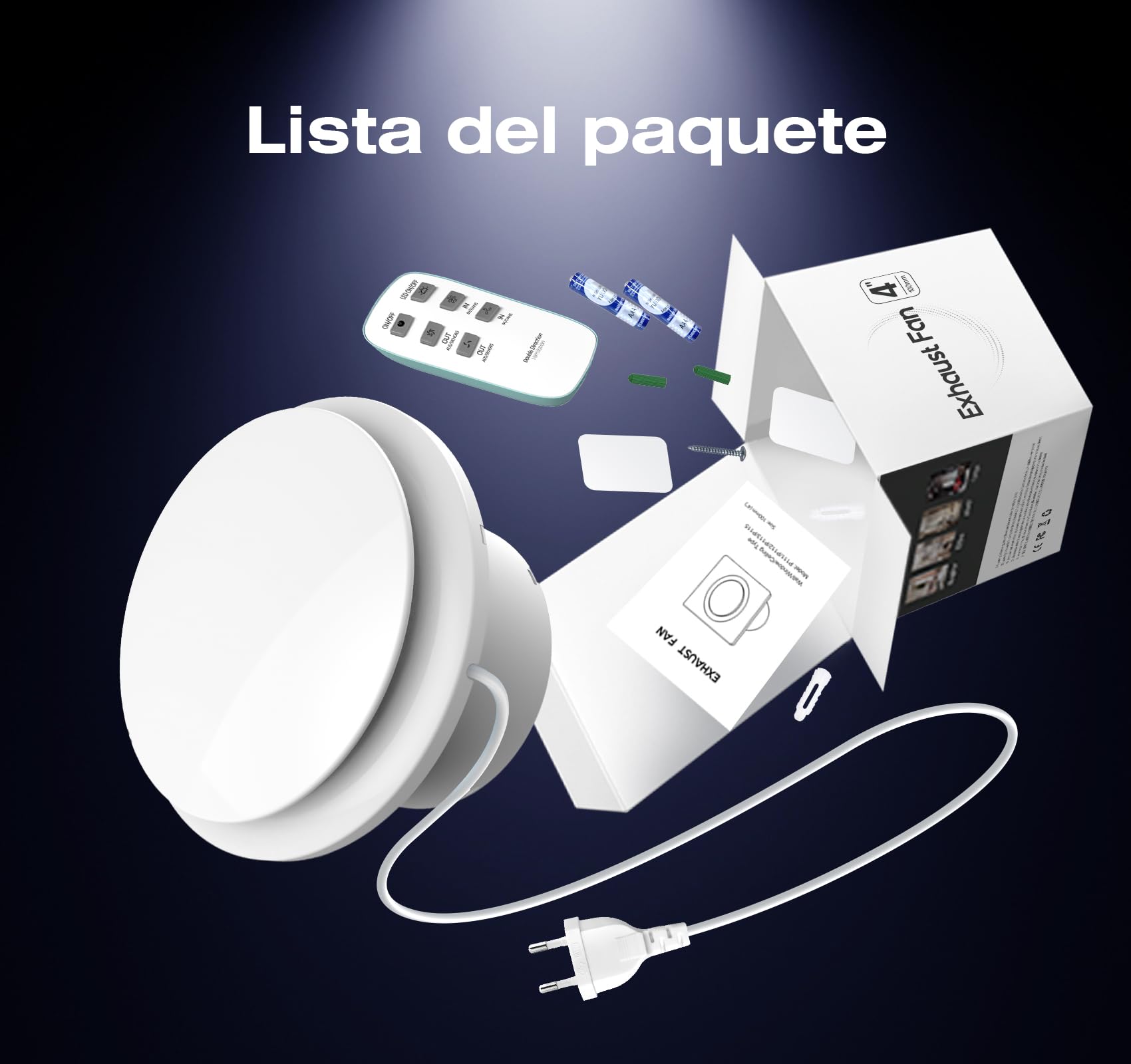 Extractor de Baño 150 mm Reversible, 6 Velocidades, Indicador Luminoso, Extractor de Aire con Mando a Distancia, Memoria Inteligente, IPX4, Silencioso Ventilador Baño WC Garaje Sótano