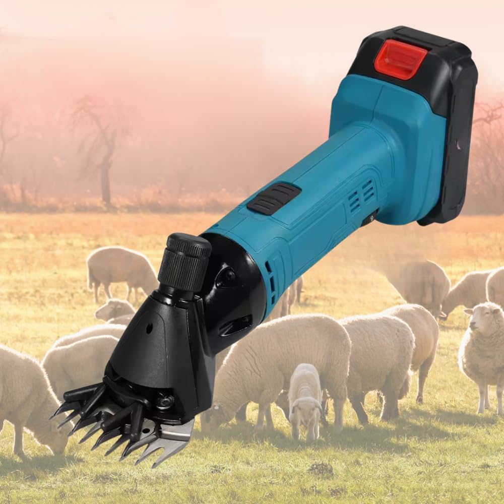 A.M.C. Tosatrice per Pecore Professionale Tosatrices per Pecore Tosatrice Elettrica A Batteria 6 Velocità Regolabili con 2 Batterie per Pecores Capre Alpaca E Bovini