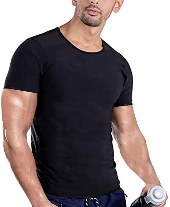 Neoprene Sauna Shirt for Men: Weight Loss Compression Vest - Sweat Workout Top for Men – Gym Exercise Slimming
