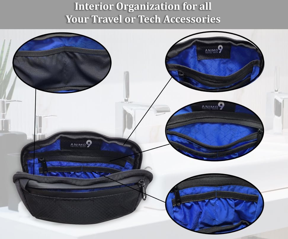 Miniatura 6 de Organizador de cables bolsa trasera elegante y resistente a la intemperie para cables, cargadores y accesorios electrónicos.