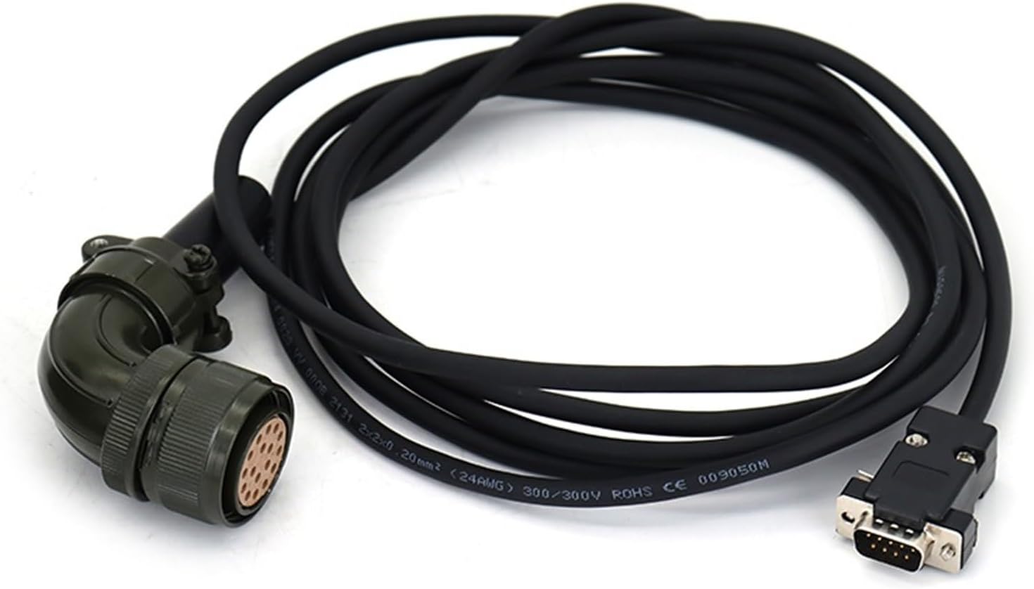 B2 Servo Motor Encoder Cable ASDBCAEN1003/B2EN1005 Power Cable ASDBCAPW1203for B2 Serial 1kw 1.5kw 2kw(Encoder Cable,5m)