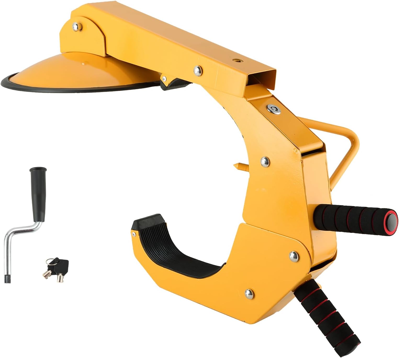 ATPEAM Wheel Lock Clamp, Heavy Duty Anti Theft Tire Lock, Adjustable Tire Clamp Boot for Parking Car Truck RV with Two Keys