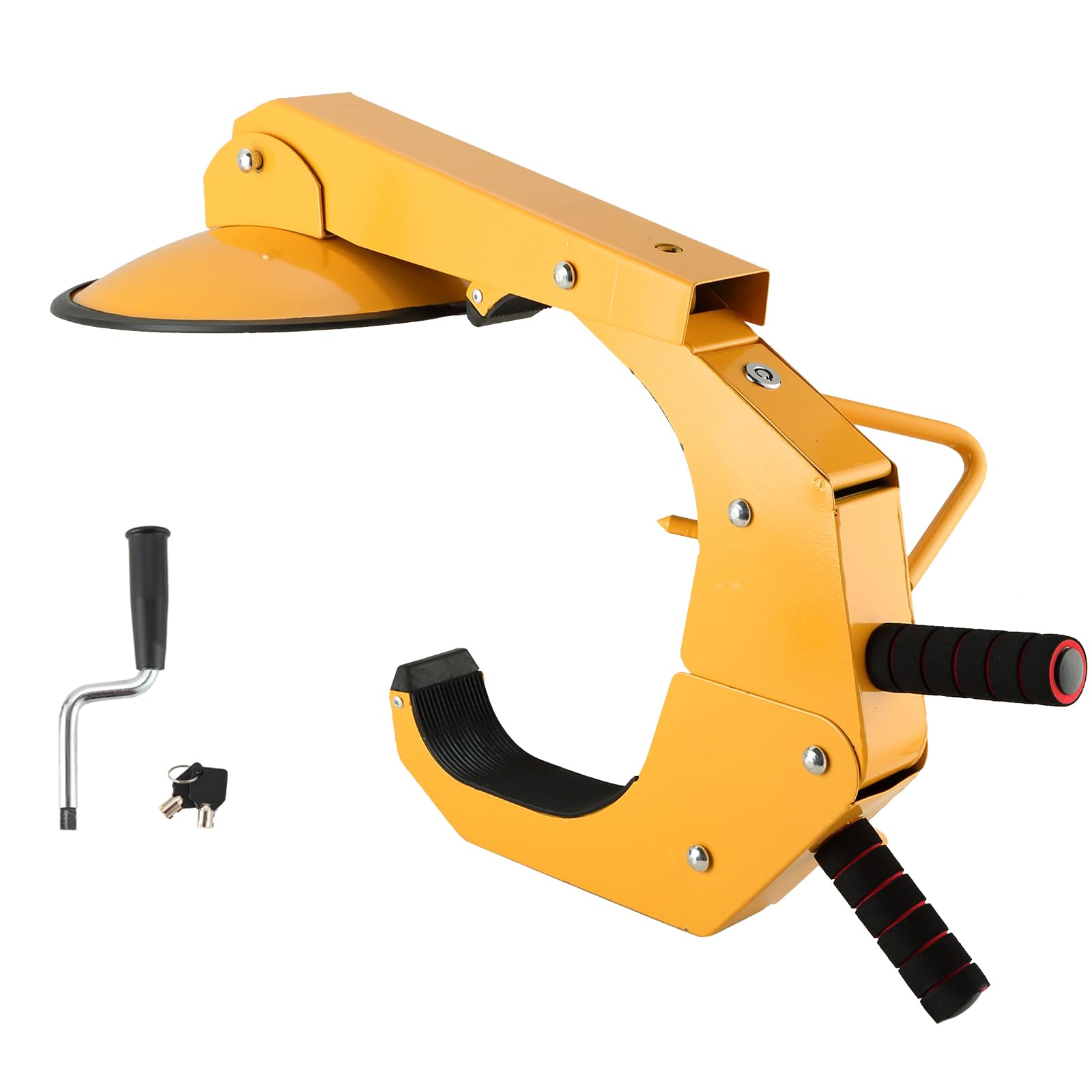 ATPEAM Wheel Lock Clamp, Heavy Duty Anti Theft Tire Lock, Adjustable Tire Clamp Boot for Parking Car Truck RV with Two Keys