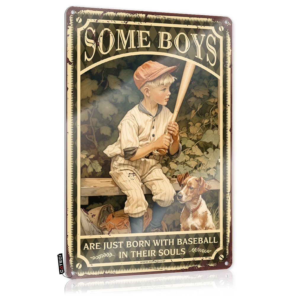 Mwfkkaddb Boys Colour Funny Bedroom Decor Some Are Just Born With Baseball In Their Souls Tin Sign Wall Posters70s Decorsigns For Bedroommasculine Home Decor Funny Kitchen Signs Signs For Man Cave(30X40cm)