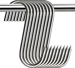 GYUEE Meat Hooks 20Pcs,Premium Butcher's Hook,Stainless Steel Wall S-Shaped Hooks–for Hot and Cold Smoking,Stainless Steel Meat Hook, Chicken Hunting Smoking Ribs (15CM 20PCS)