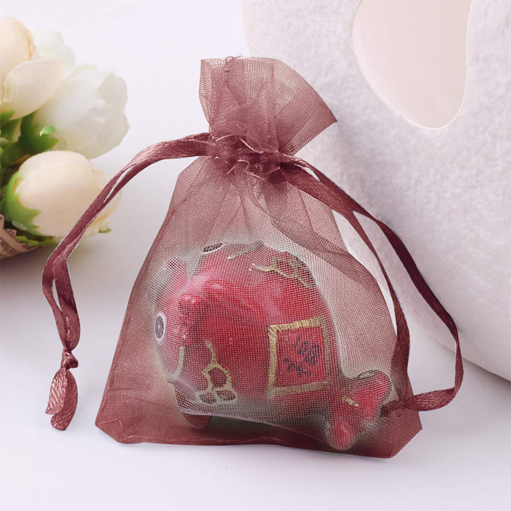 Tuparka 120 Sacchetti Regalo In Organza 7x9 Cm | Colorati Con Cordino Per Bomboniere E Feste