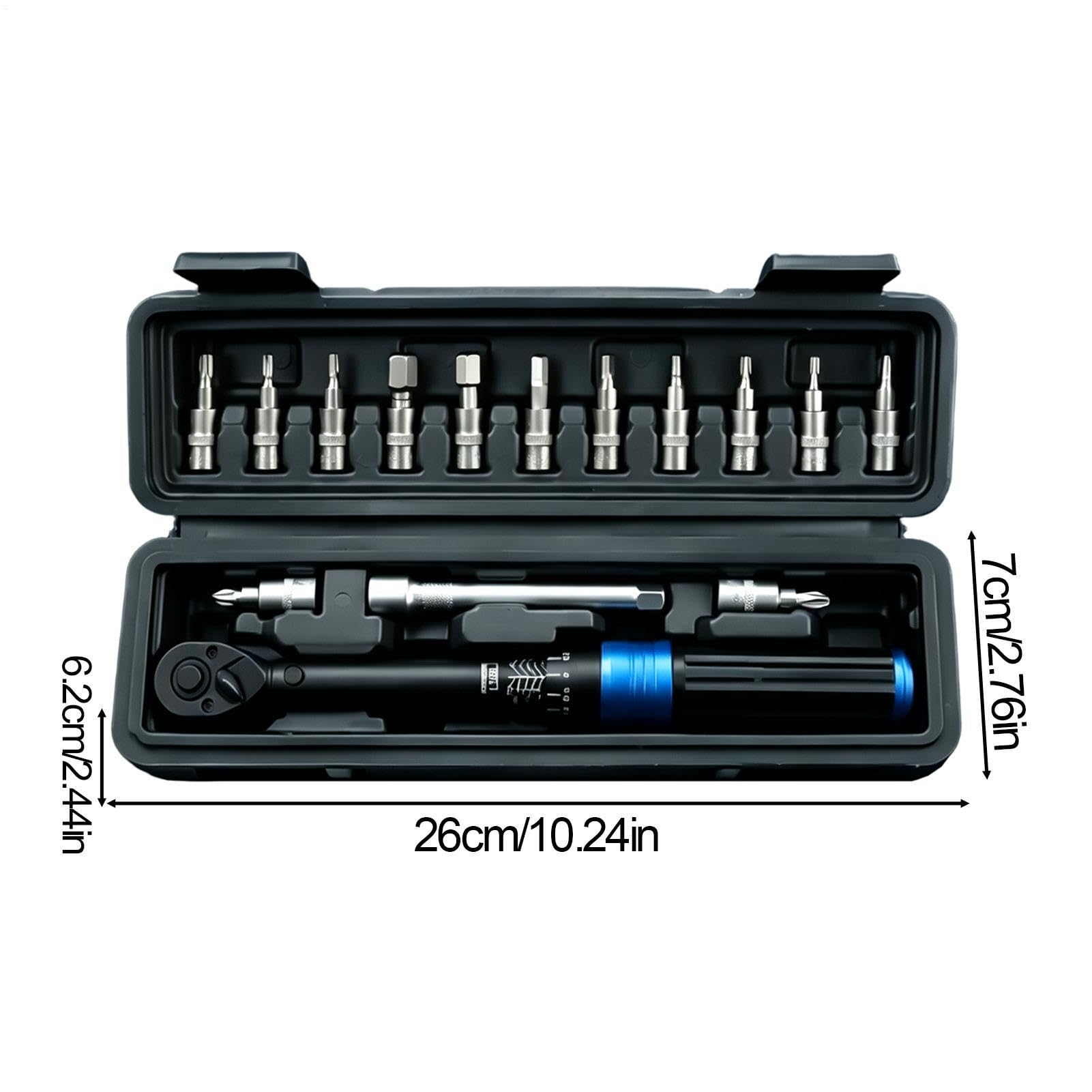 Llave dinamométrica 1/4 15 piezas herramienta metálica universal ajustable