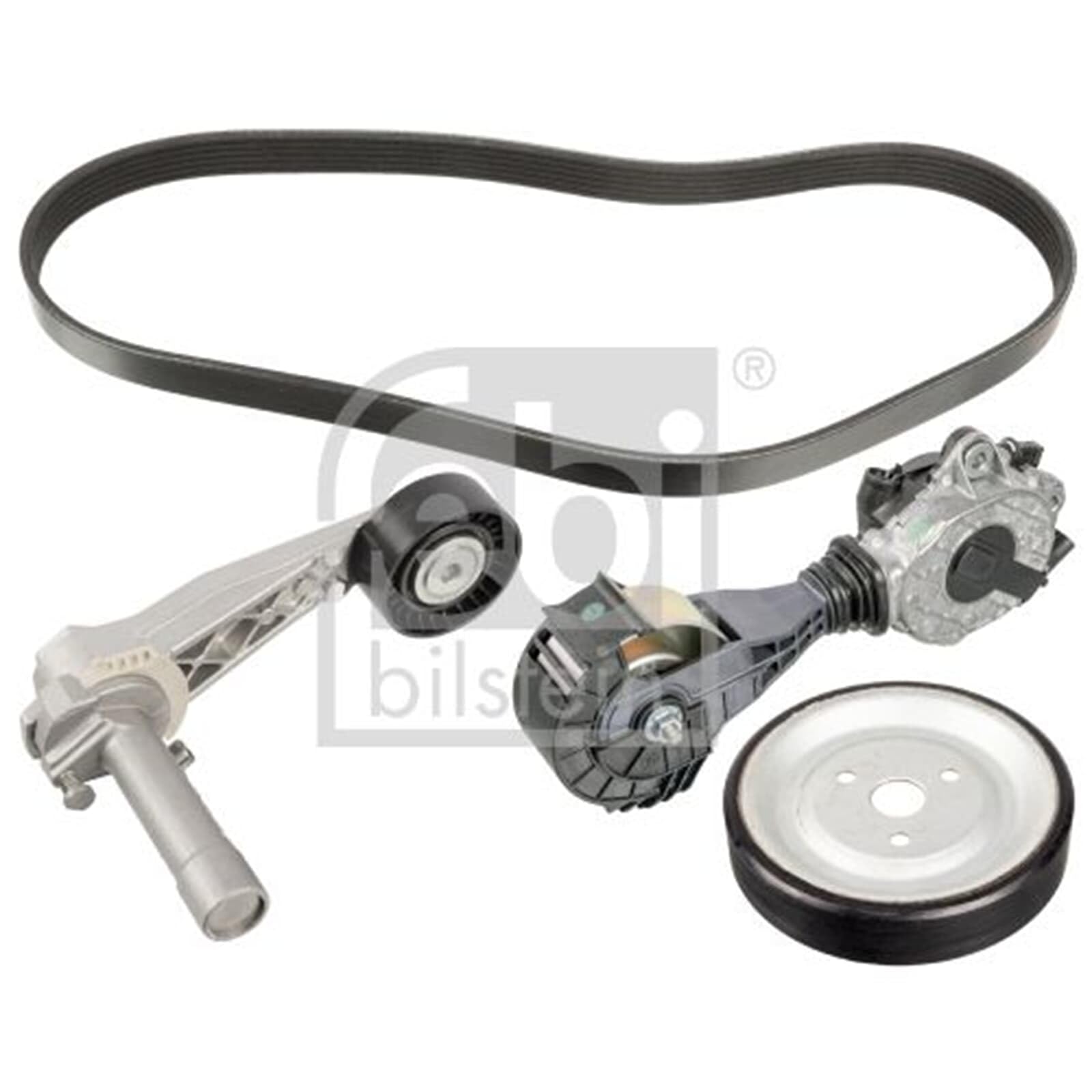 febi bilstein 107429 Keilrippenriemensatz mit Riemenspanner 1 Rippenanzahl, 1 Stück, Rippenanzahl 1, 1 Stück | Kompatibel mit: MINI MINI, Cabriolet, CLUBMAN, CLUBVAN, COUNTRYMAN, Coupe, PACEMAN, Roadster