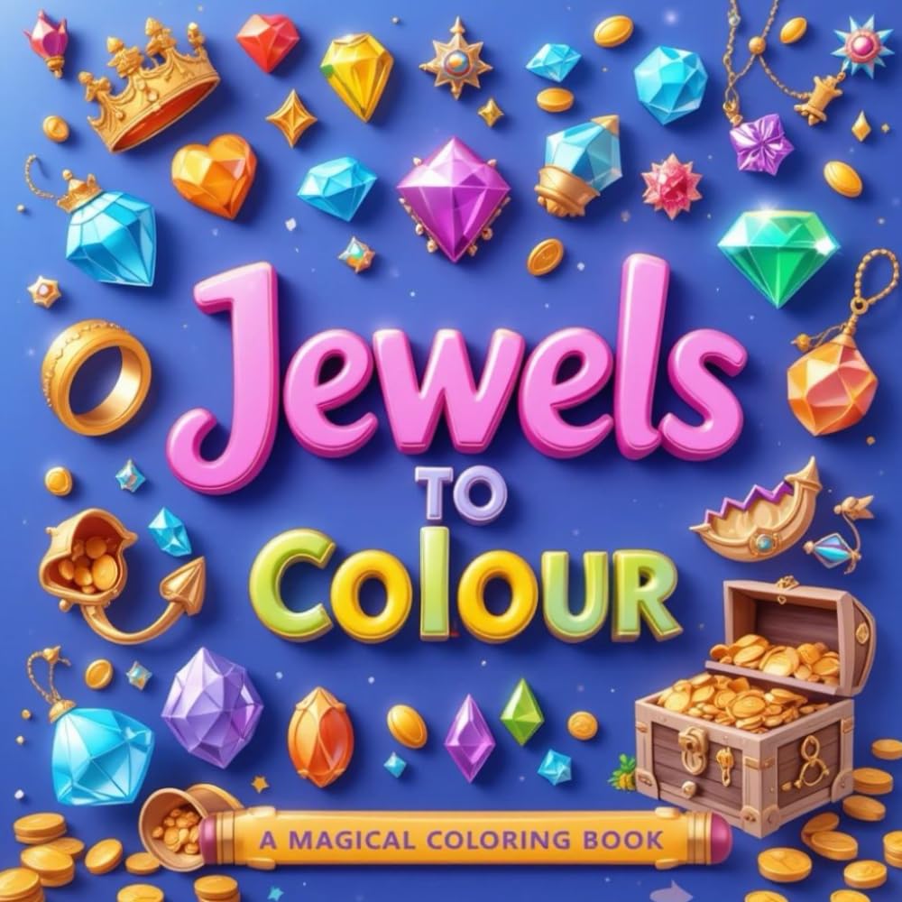 Jewels to color: Relax and Shine with Beautiful Jewels, Crystals & Precious Treasures to Color
