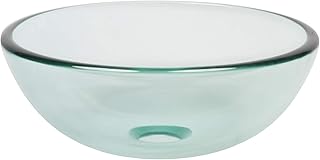 Novatto Clear Mini 12-Inch Glass Vessel Bathroom Sink