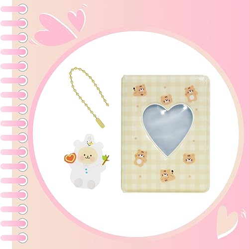 Miniatura 10 de Carpeta para tarjetas fotográficas de 3 pulgadas, álbum Kpop Kpop, soporte para tarjetas fotográficas, mini álbum de fotos Kpop con colgante para