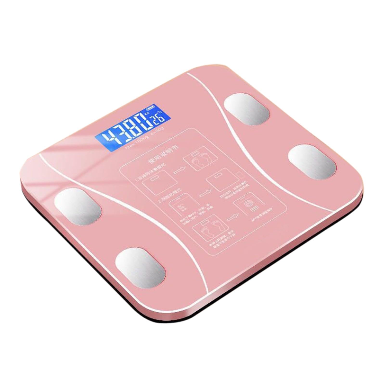 Scale for Body Weight Accurate Smart LCD Display USB Rechargeable Digital Bathroom Scales for Bmi Body Fat Muscle