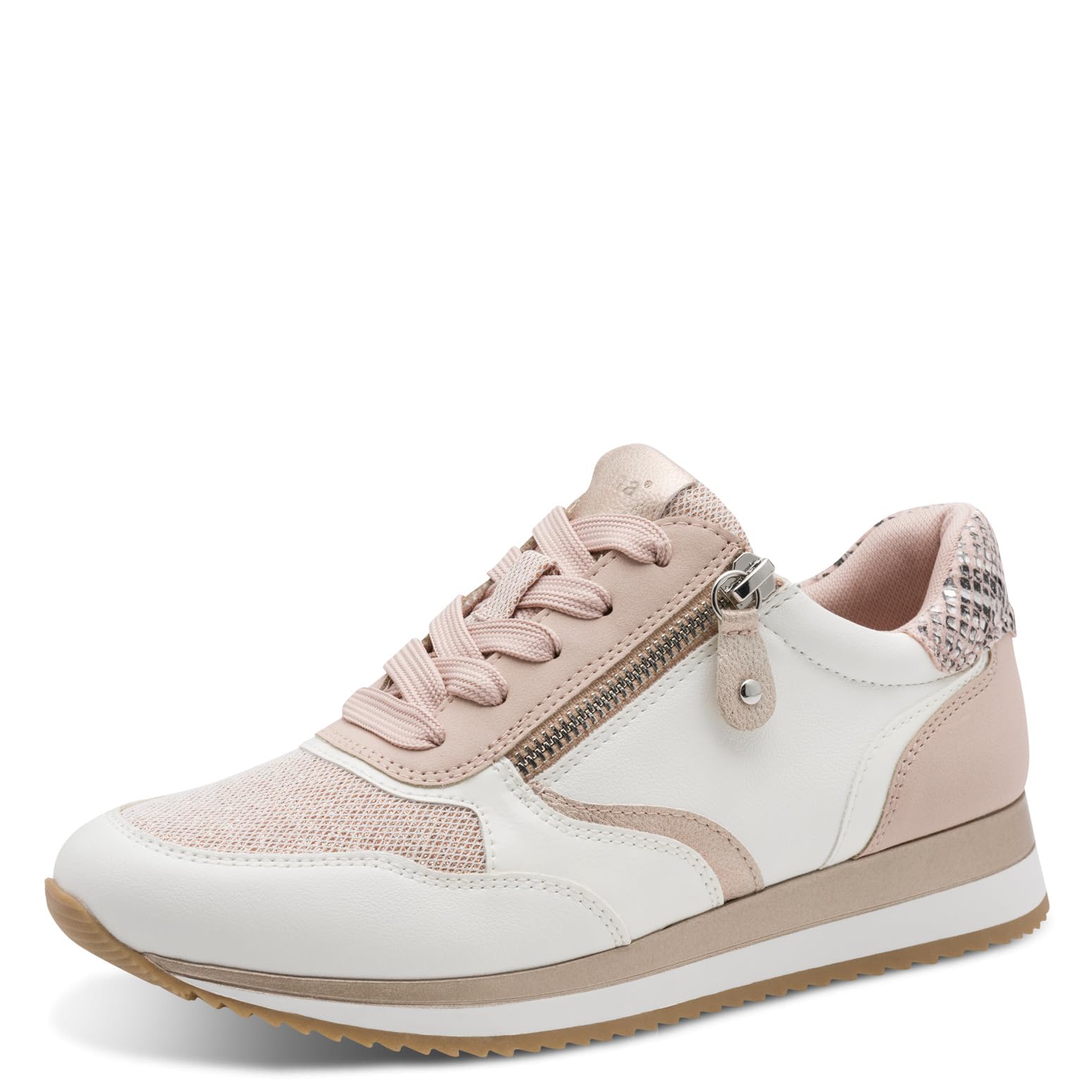 Jana Women's Low Vegan 8-23774-43 Trainers, Rose/Snake, 38 EU