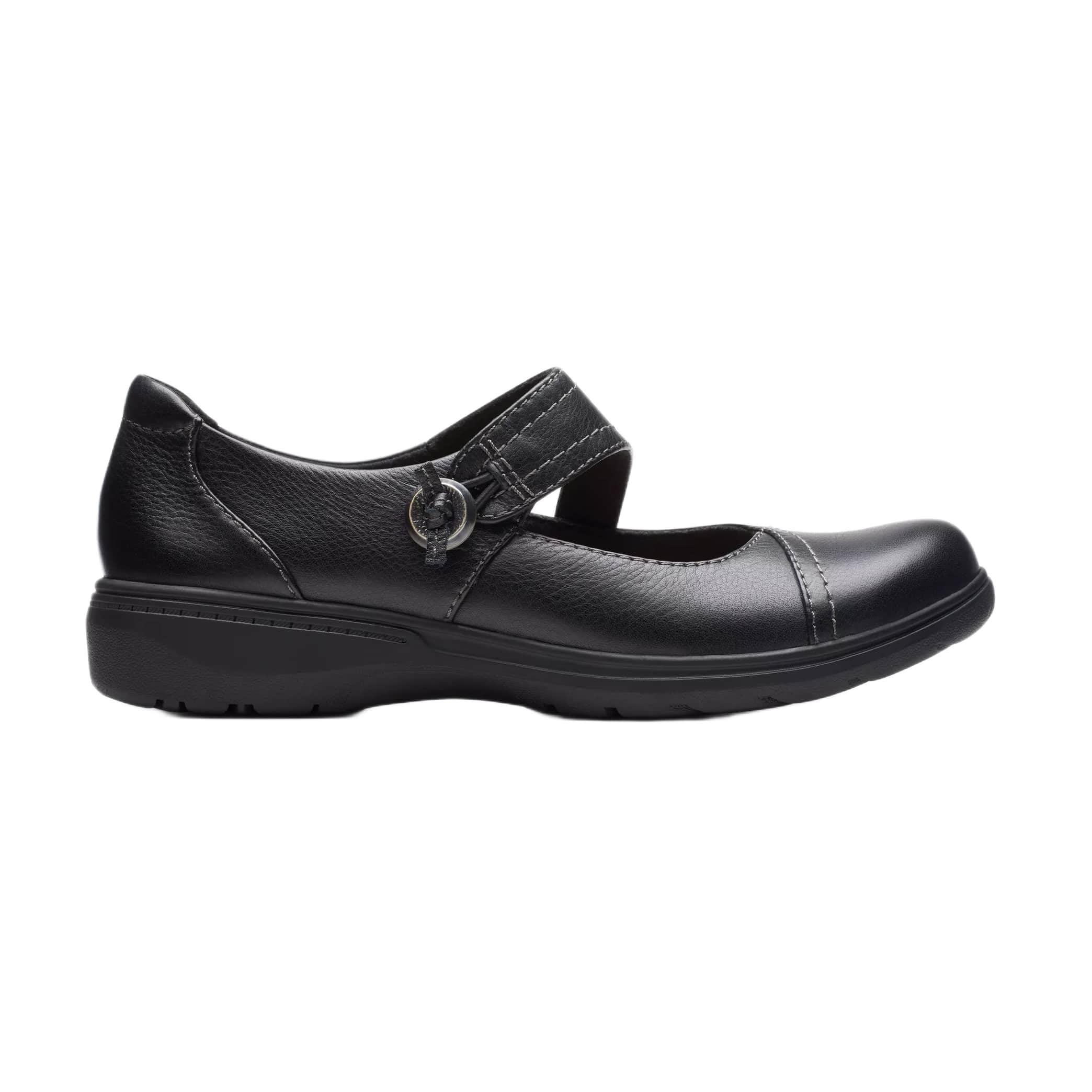 Clarks Carleigh Jane Womens Black Leather, 4.5