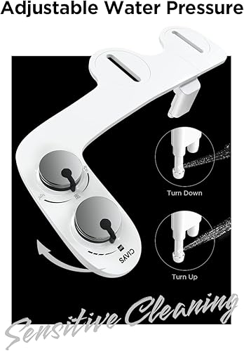 Miniatura 4 de Ciays Toliet - Accesorio de asiento, boquillas dobles autolimpiantes, accesorio de bidé no eléctrico para lavado sanitario y femenino, bidés
