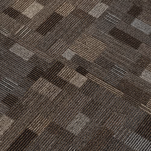 Image of Mohawk Basics 24 inch x 24 inch Berber (Loop pile), 0.09 inch Pile Height, Carpet Tile, PET Fiber, Coffee Color, (24 Tiles), (96 sqft /carton)