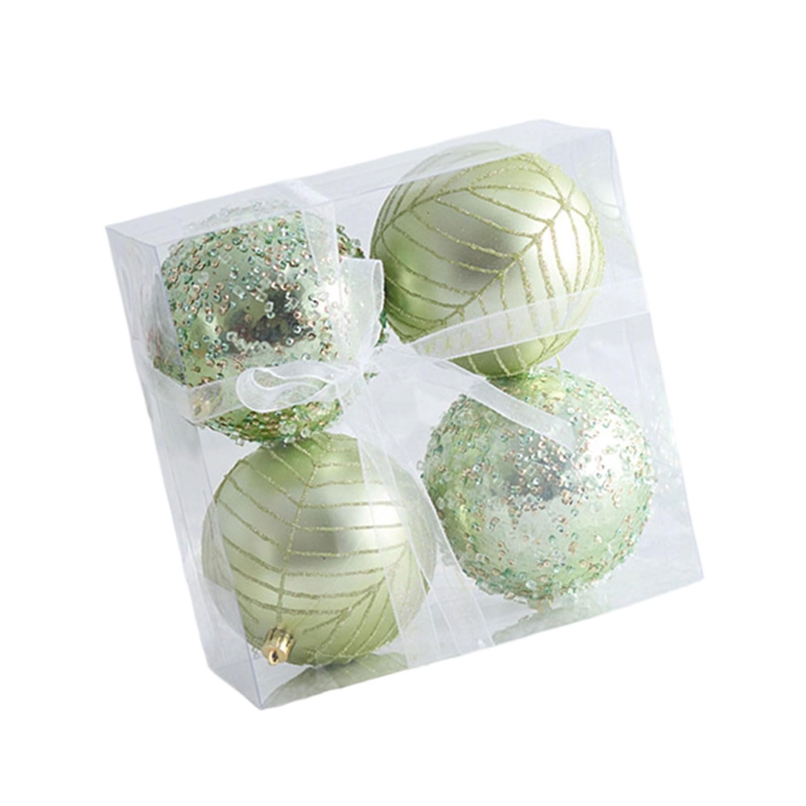Tfaoys F Modern Christmas Decoration Spheres Stylish Pvc Estival Accessories Decorative Holiday Ornament Green Christmas Ball Set