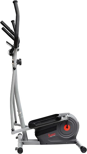 Miniatura 6 de Sunny Health & Fitness Máquina elíptica magnética con monitor de rendimiento LCD, sensor de pulso, estabilizadores de piso, bajo impacto,
