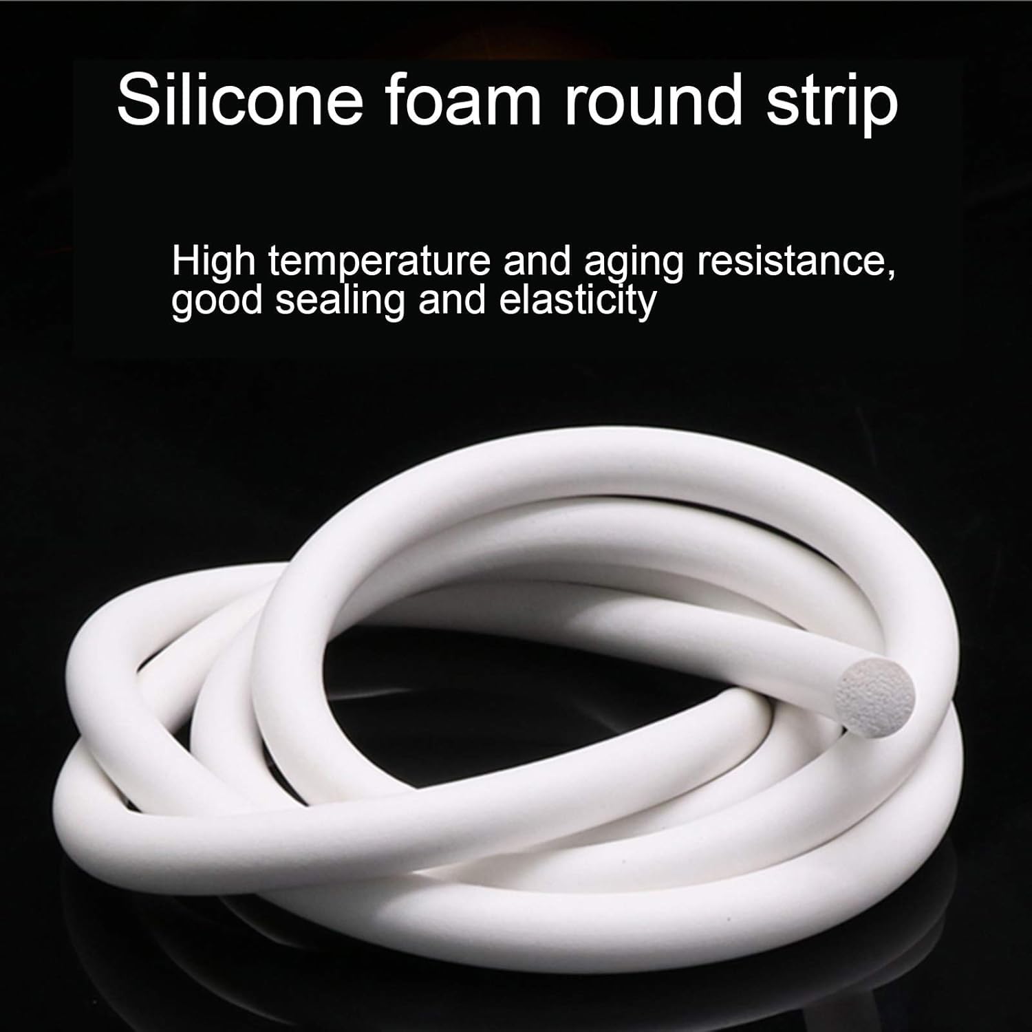 Juntas de estanqueidad, Tira Redonda De Goma Silicona Sellado Antienvejecimiento(14Mm)