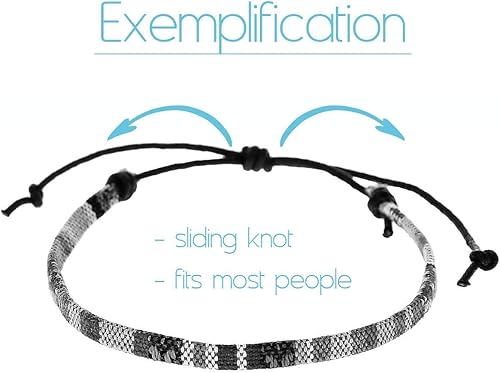 Miniatura 5 de Made by Nami Boho Surfer Bracelets for Men and Women Crafted from Colorful Braided Strings Adjustable and Waterproof Handmade Bracelets for Summer