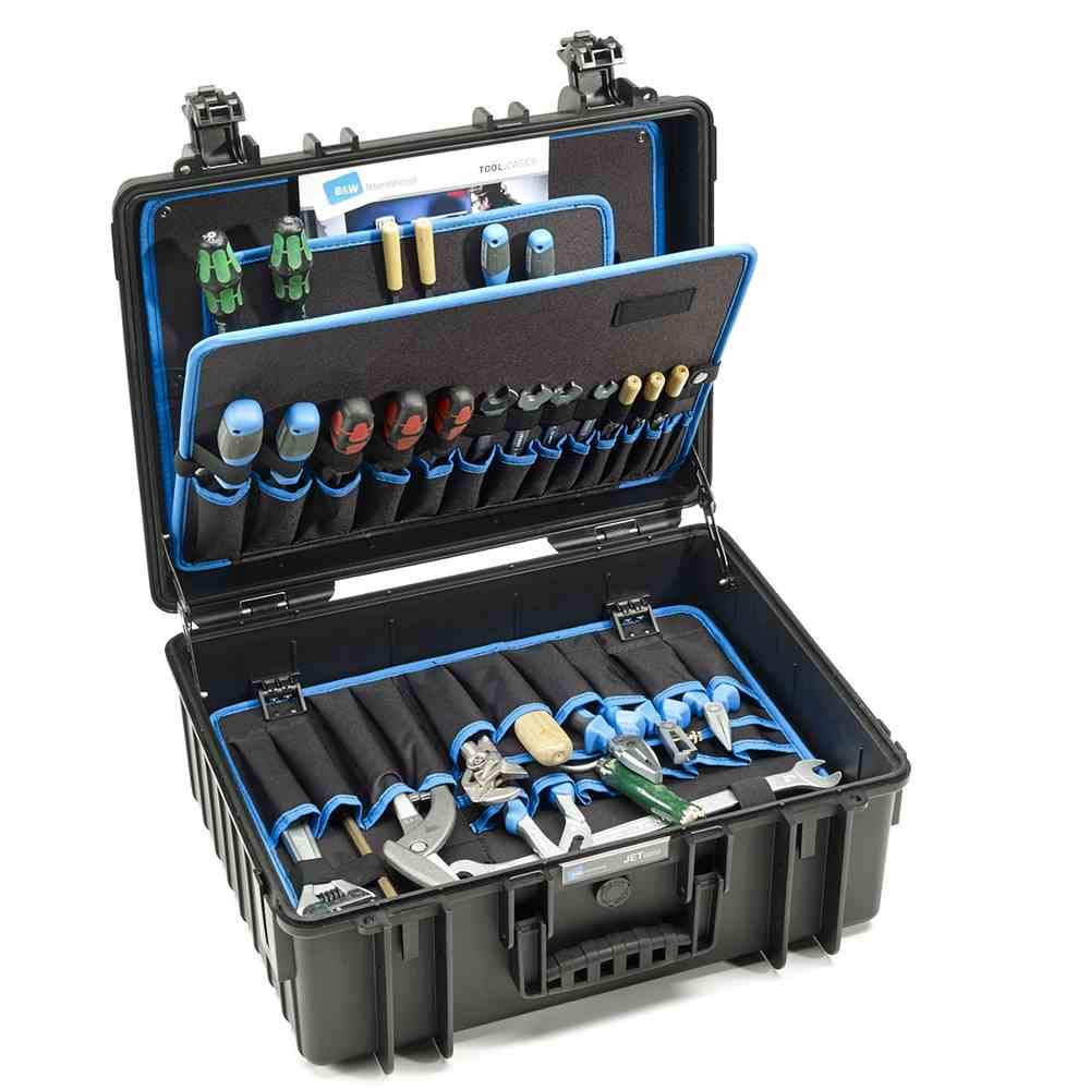 B&W JET 6000 tool case with tool pockets (PP case, volume 29.3 l, 45.8 x 33.7 x 19 cm inner) 117.18/P, tools not included