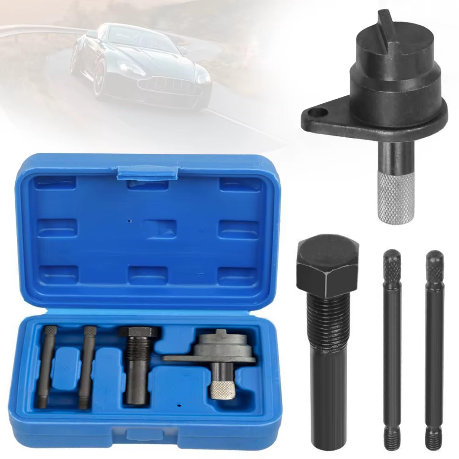 herramientas árbol levas Kit Compatible Con Skoda Para Fabia II Para Yeti Para Octavia Motor Coche Tensor Cadena Doble Herramienta Bloqueo Polea Árbol De Levas OEM: T10340 T10341