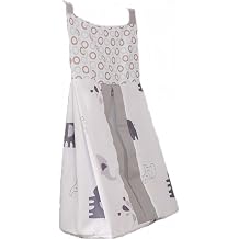 Gray Elephant Diaper Bag Nursery Crib Hanging Diaper Organizer for Elephant Colletction