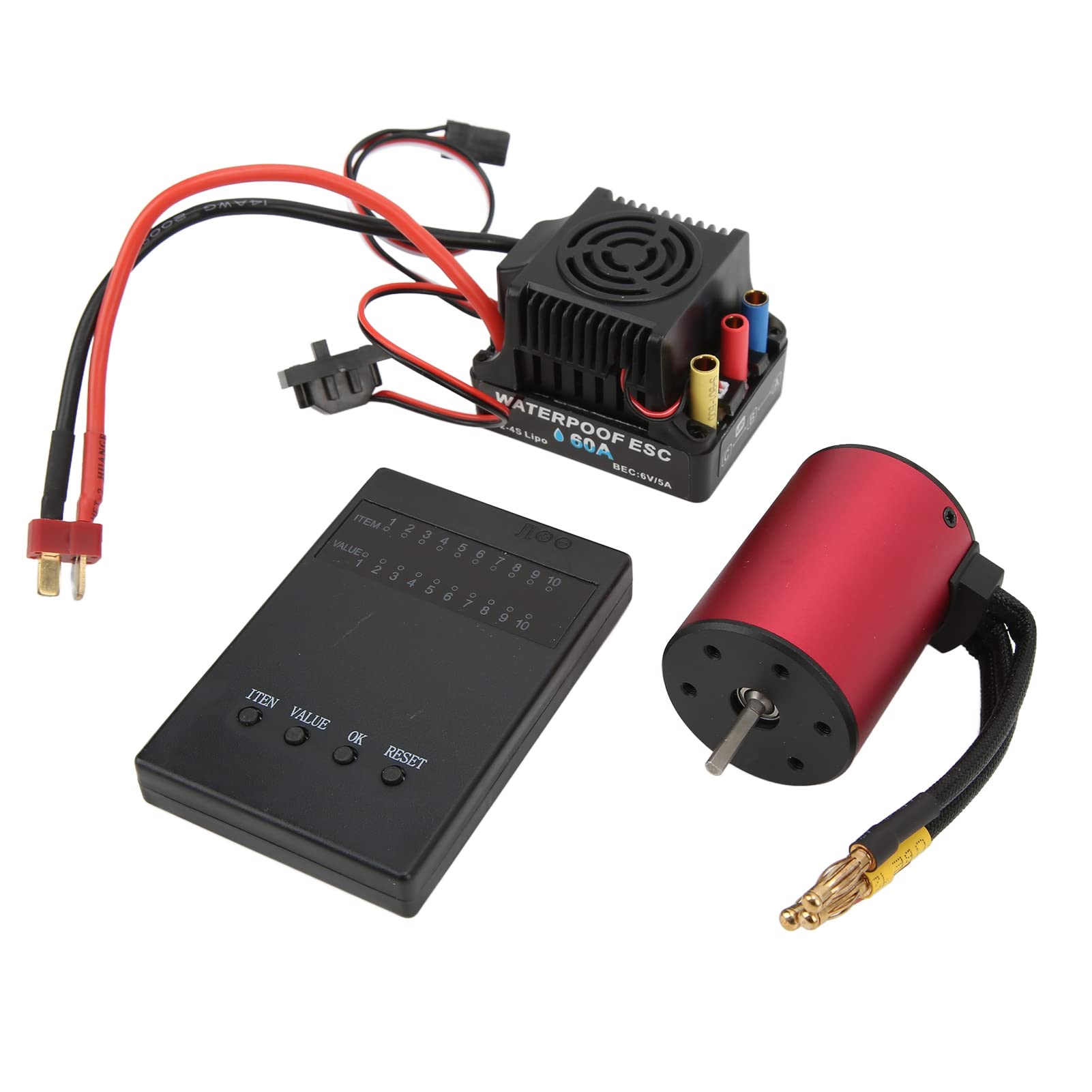 Yctze Wysokowydajny Zestaw ESC Silnika 5200KV do Samochodów RC/10 z kartą Programatora i aluminiową obudową