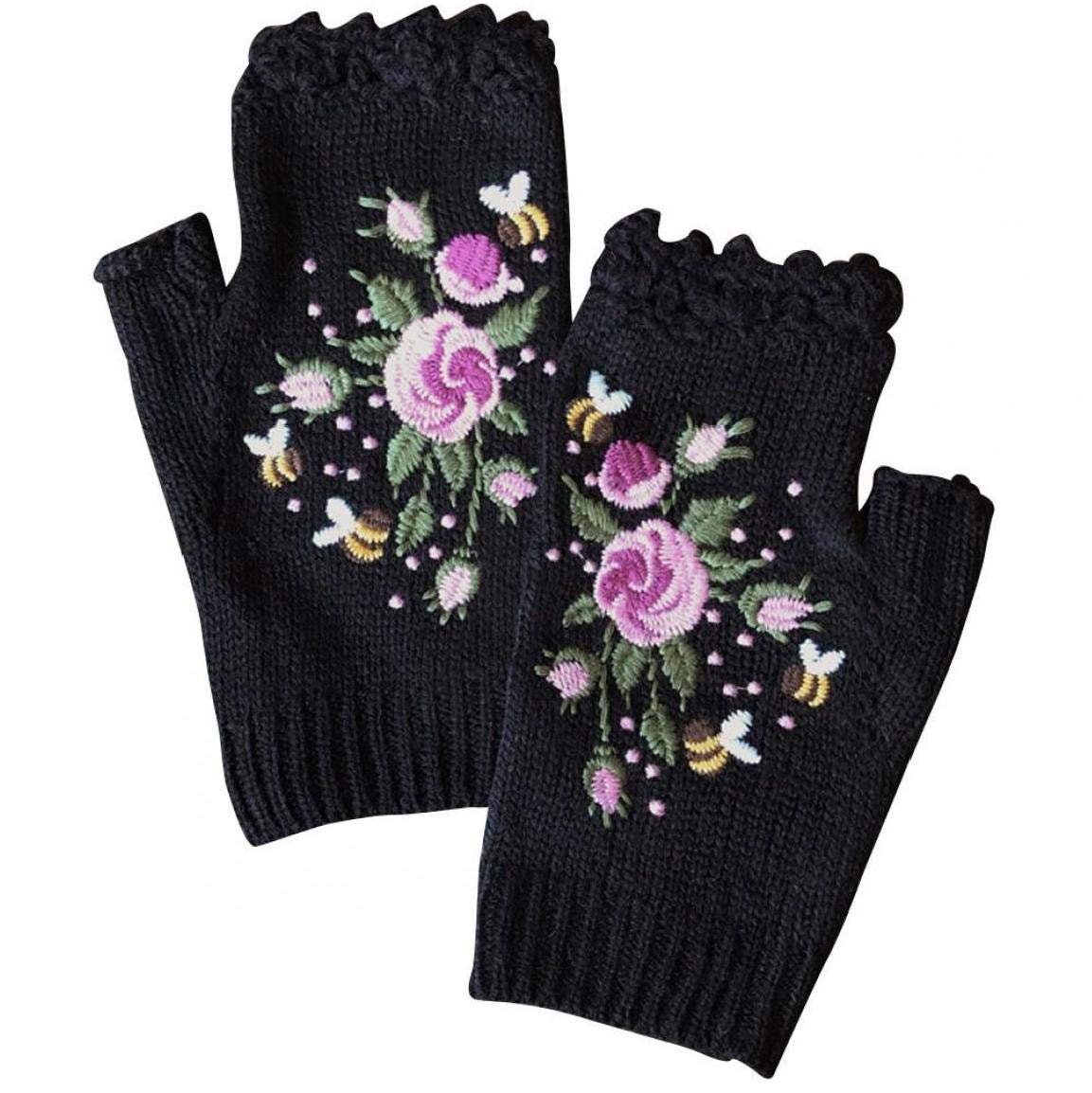 embroidered mittens
