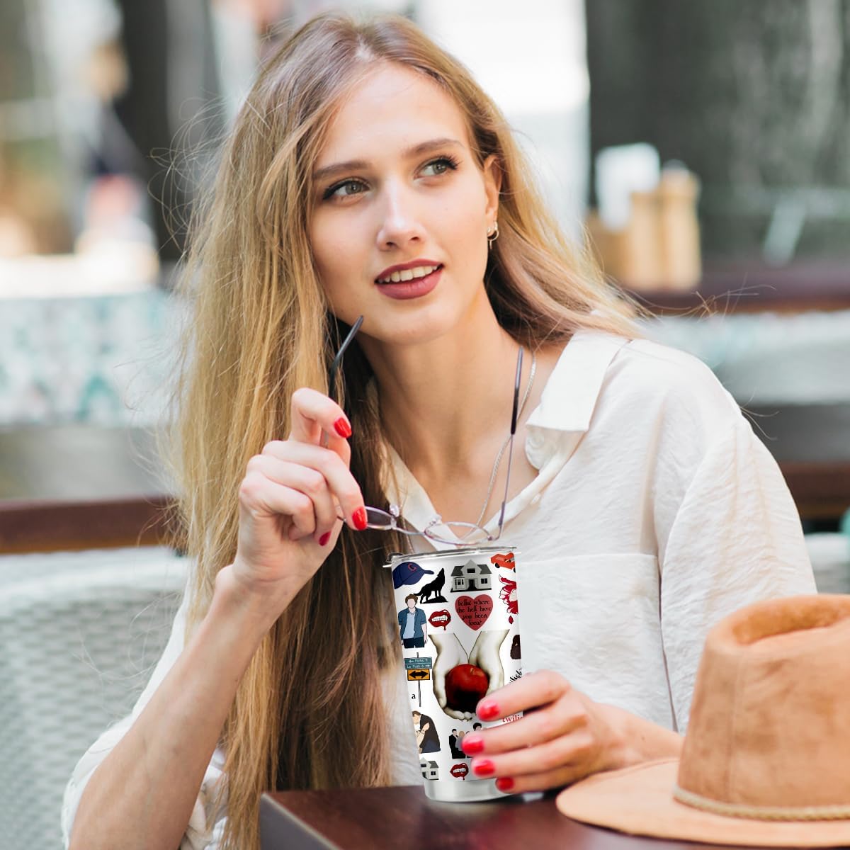 Twilight Merch, Vampire Merch, Edward Vampire Gift, TV Show Inspired Gifts for Girls, Vampire Lover, Edward Bella Fans, Movie Lovers, Insulated Stainless Steel Coffee Tumbler, BPA Free 20 oz - Image 6