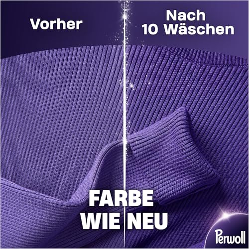 Perwoll Blütenmeer Waschmittel (27 Waschladungen), Feinwaschmittel reinigt sanft und erneuert dunkle Farben und Fasern, mit Dreifach-Renew-Technologie und verführerischem Duft