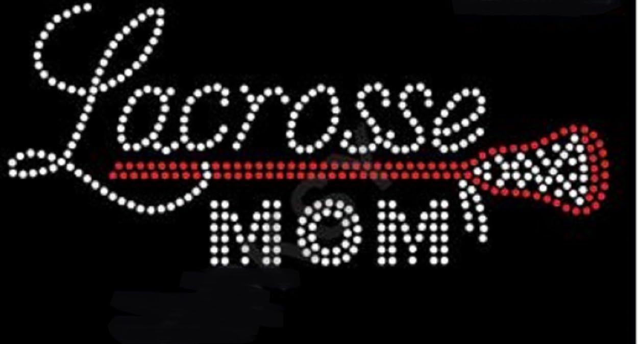 Lacrosse 2 Rhinestone Iron on Transfer