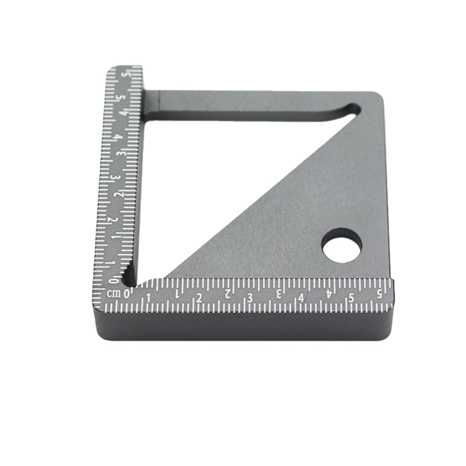 Hogtnd Scriber With Scale Aluminium Multifunctional Measuring Ruler For Woodworking With 45 And 90 Degrees, Marking Precision Tool, Aluminium Mixing Measuring Tool