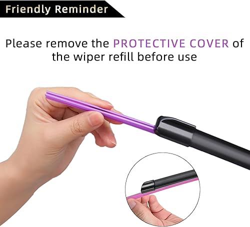 Miniatura 8 de HOSONIC Limpiaparabrisas de 26 + 16 pulgadas, limpiaparabrisas para todas las estaciones, limpiaparabrisas reemplazables para automóviles, doble