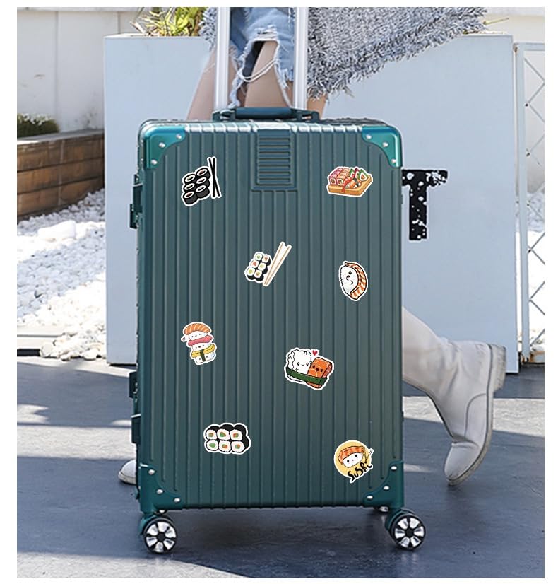 Pack De 50 Pegatinas De Sushi De PVC Impermeables – Decora Tu Laptop, Mochila, Patinete O Bicicleta Con Estilo