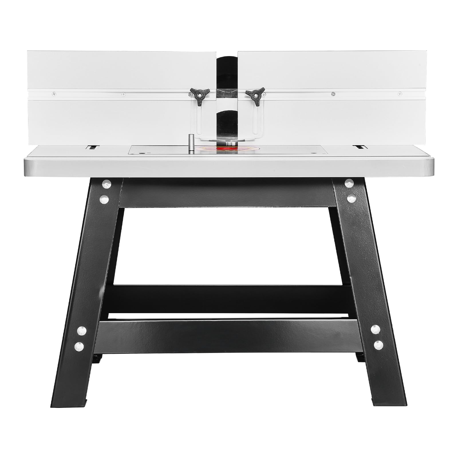 VEVOR Frästisch, 610x400x530 mm, Fräse Tisch Werkbank mit verstellbarem Anschlag, MDF-Platte, stabile Metallbasis, 63 mm Staubsammelanschluss, kompatibel mit Fräsern und verschiedenen Bohrern