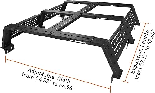 Miniatura 3 de Hooke Road Estante de cama de 12.2 pulgadas de alto para camiones de tamaño completo con rieles de cama, compatible con Toyota Tundra 07-23 y Toyota