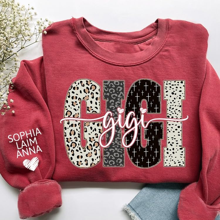 GODMERCH Custom Grandma Sweatshirts, Personalized Shirts with Grandkids Names Gifts for Grandmothers Christmas Mothers Day - Image 3