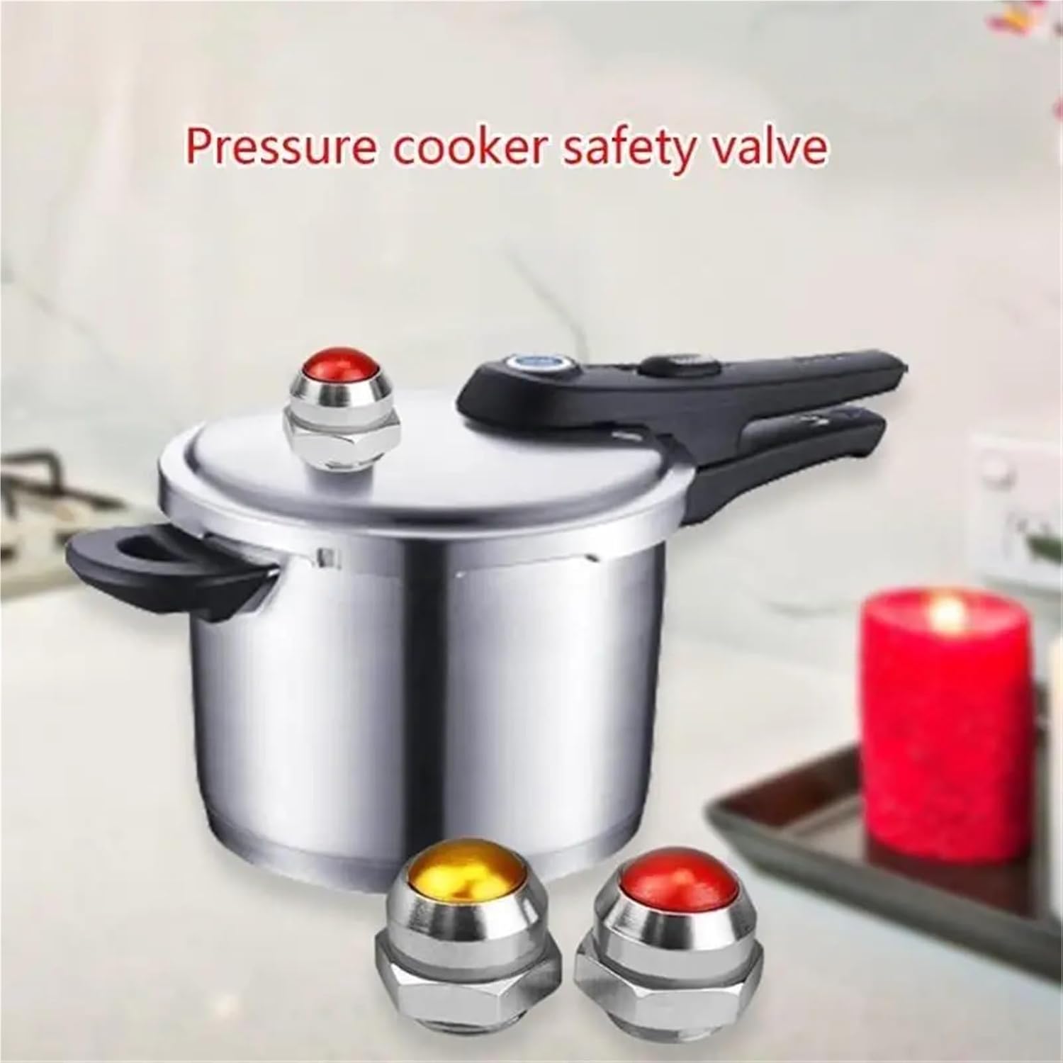 30 Units Pressure Cooker Steam Release Handle Valves: Safety Replacement Parts for Kitchen Cookware Dining Bar(Red)