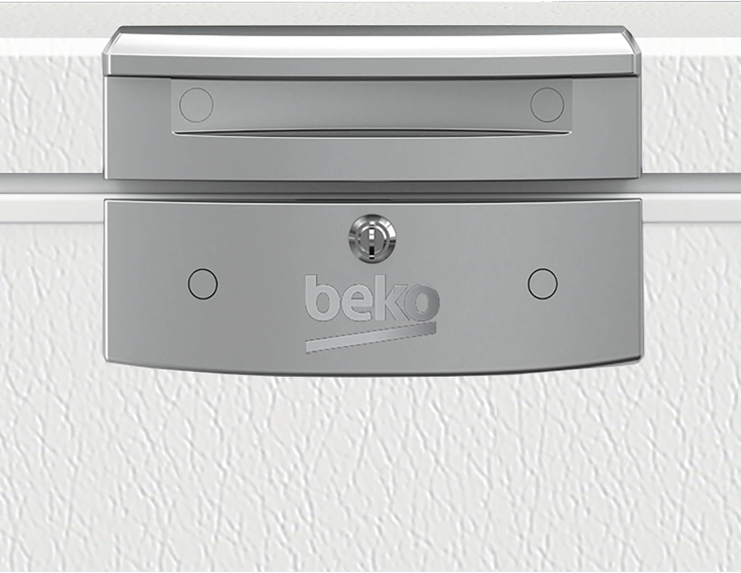 Beko HSM22340 Gefriertruhe, Kühltruhe, 230 l Nutzvolumen, 2 Gefriergutkörbe, Temperaturalarm, abschließbar, LED-Anzeigesystem, Innenbeleuchtung, 35 db(A), Transportrollen, Weiß