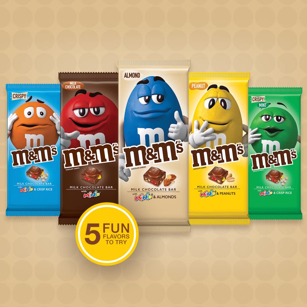 M&M's M&M'S Almond & Minis Milk Chocolate Candy Bar, 3.9-Ounce Bar, 3.9 oz