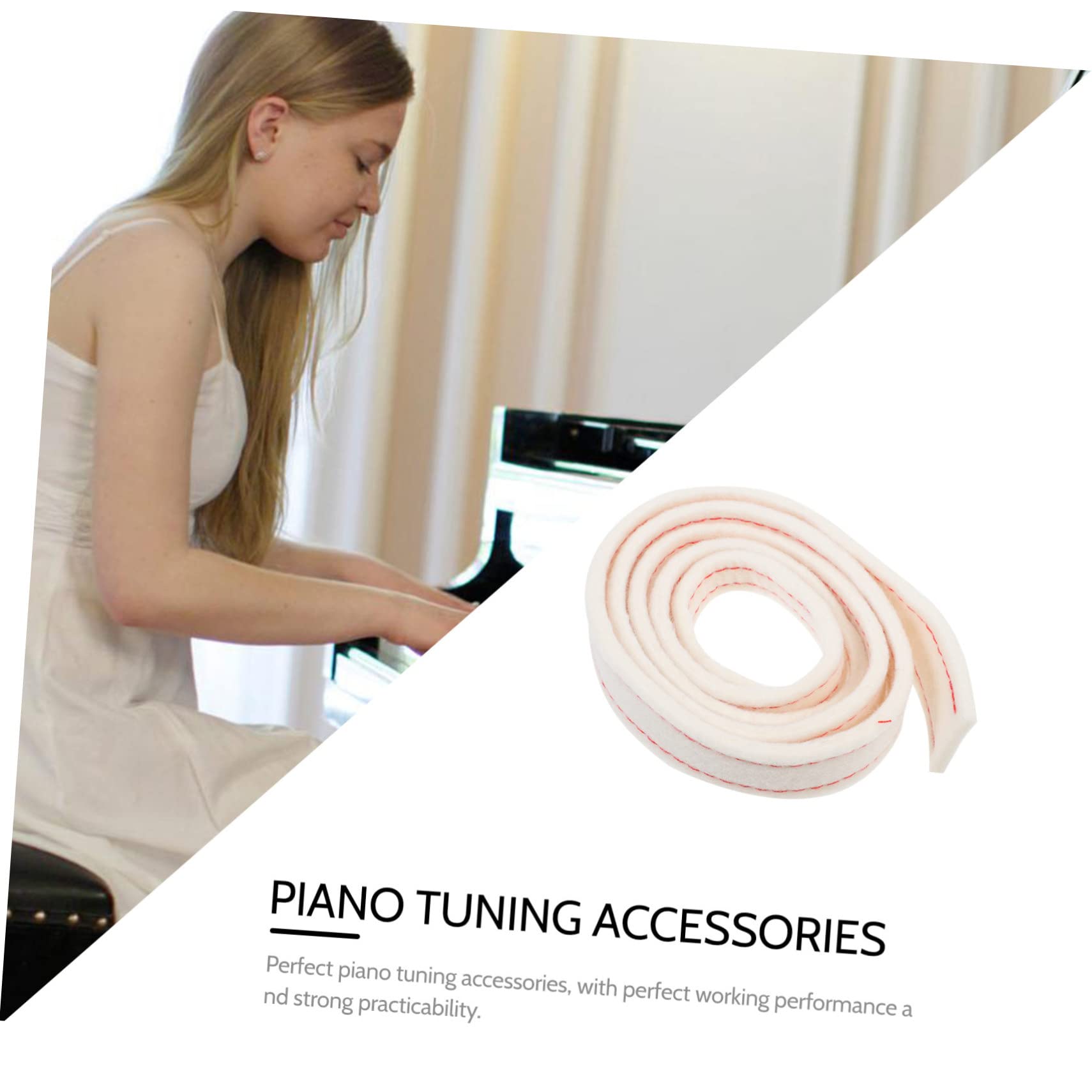 LIOOBO 1Pc Piano Tuning Belt Wool Sound Stop Tool for Piano Tuning Lightweight Portable Mute Accessory for Musicians for Performance and Practice